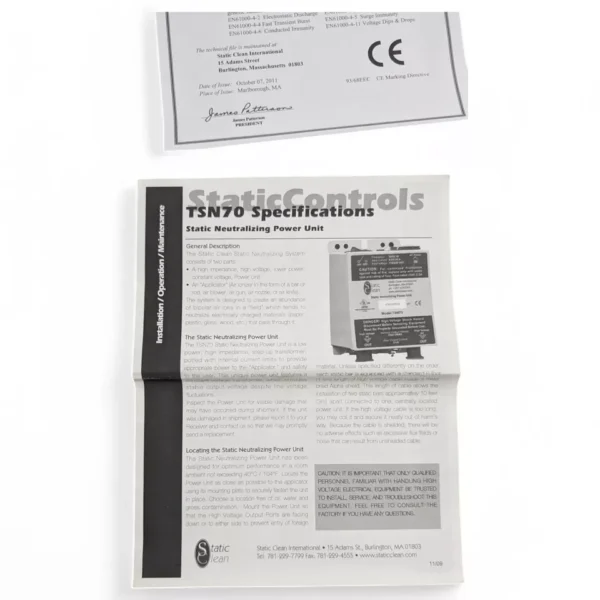 Static Clean TSN70 Static Neutralizing Power Unit 115-230VAC 0.5/0.25A - Image 7