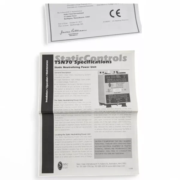 Static Clean TSN70 Static Neutralizing Power Unit 115-230VAC 0.5/0.25A - Image 8