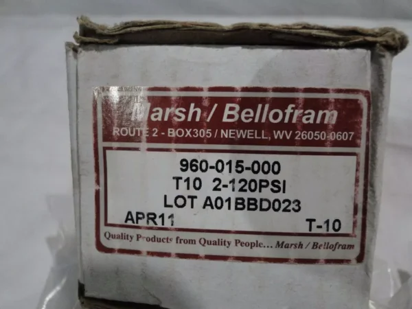 NEW MARSH/BELLOFRAM PRESSURE REGULATOR 960-015-000 T10 S-120PSI / 960015000 - Image 5