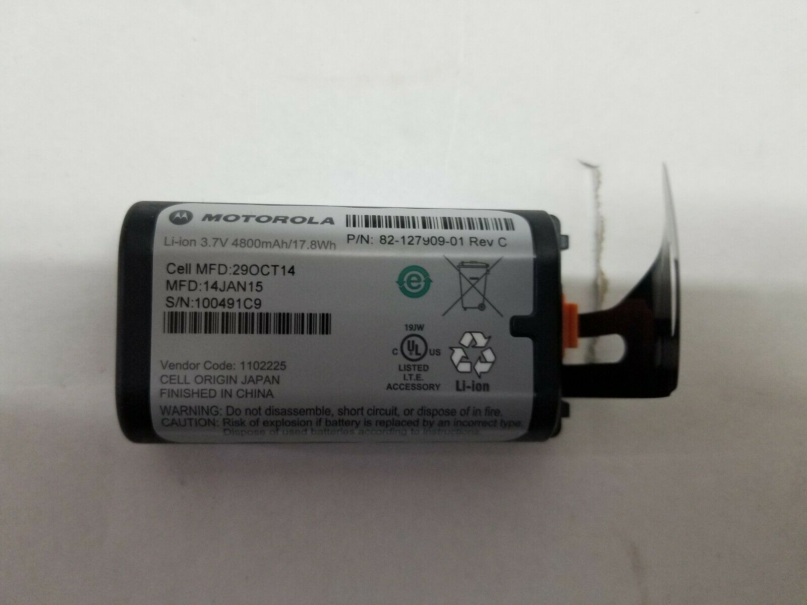 Battery For Symbol MC3190-KK0PBBG00WR Rechargeable Barcode Scanner 3.6v 5000mAH