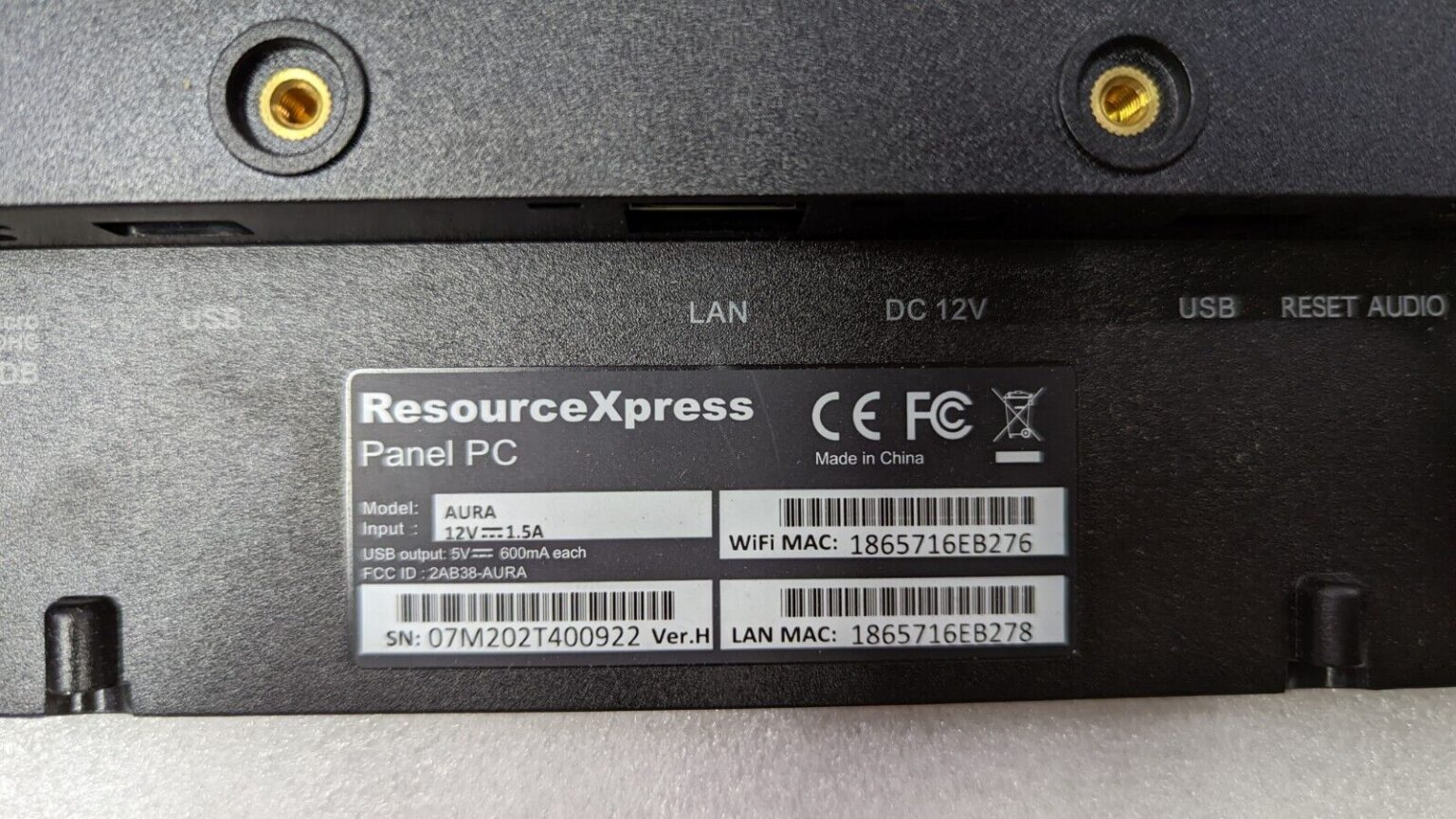 Resource Xpress AURA Meeting Room Booking Screens (K16) Electro Extreme