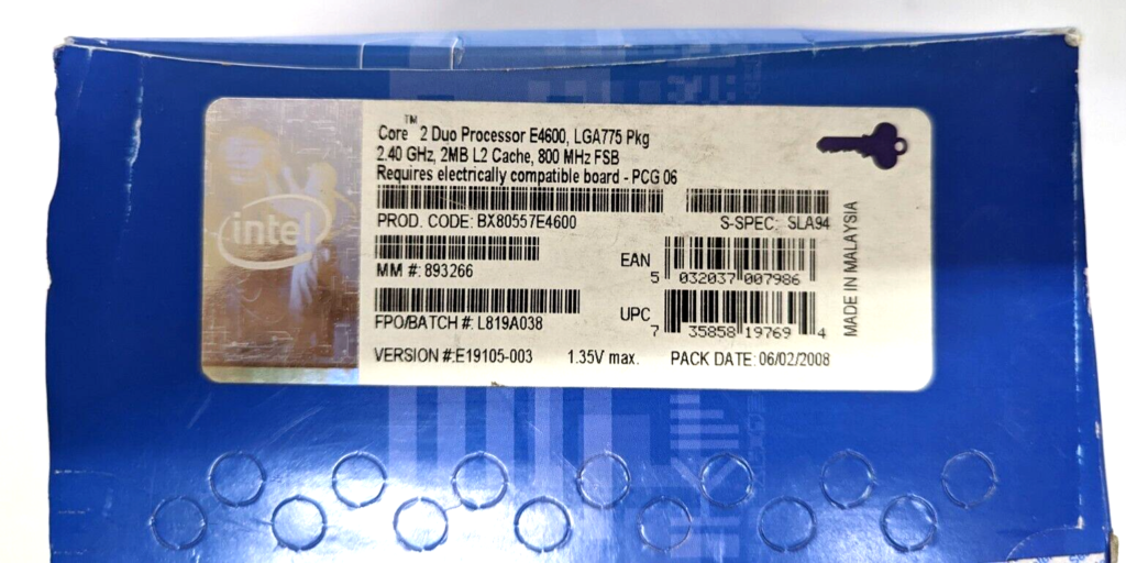 Intel Core 2 Duo E4600 2.4GHz Dual-Core (BX80557E4600) Processor ...