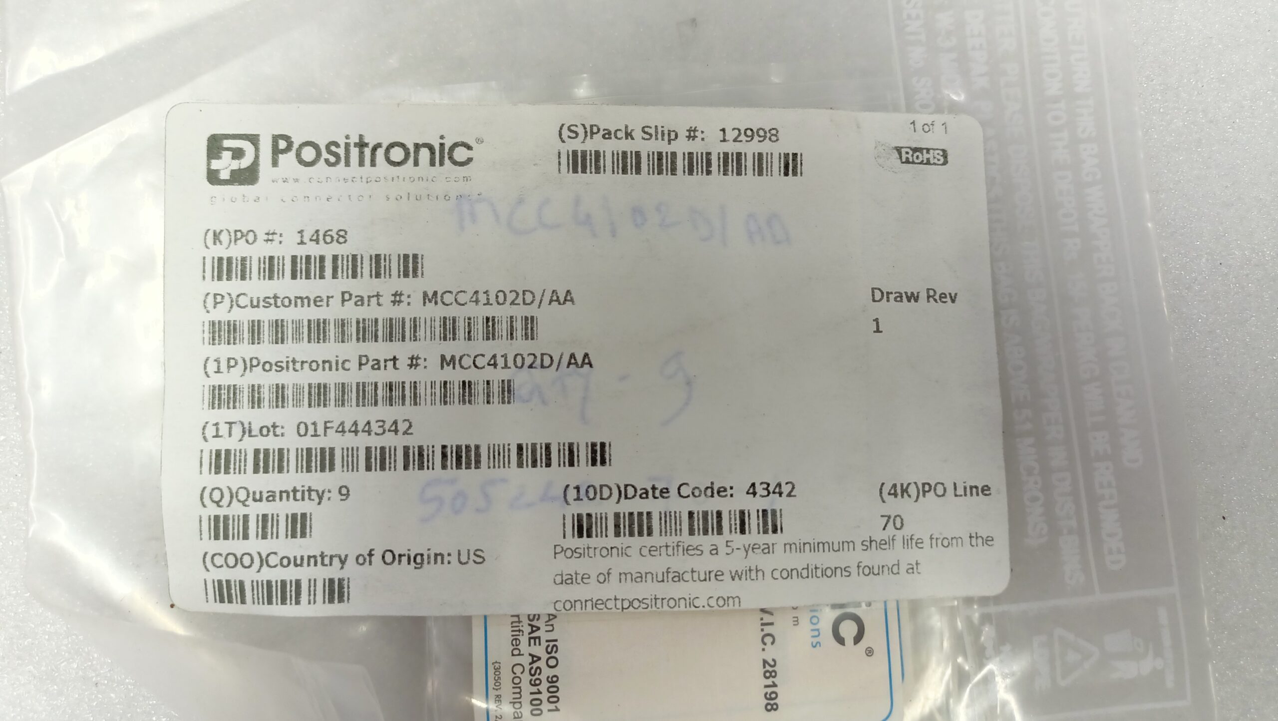 Positronic MCC4102D/AA – Quantity 9 – Electro Extreme