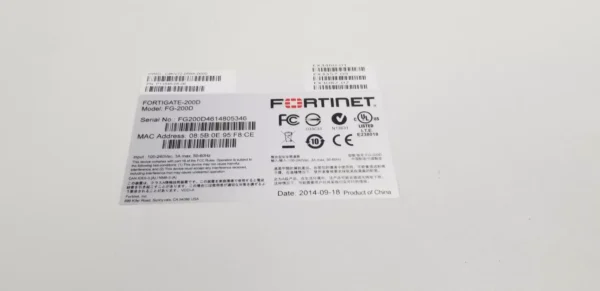 Fortinet FG-200D, P11545-05-06 Next Generation Firewall FortiGate 200D w/o Accs - Image 9