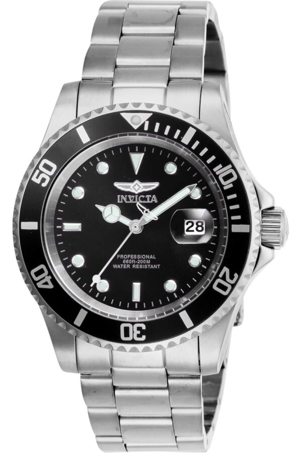 Invicta 8926OB Stainless Steel Pro-Diver Analog Black Dial Silver Strap Men's Watch 8926OB