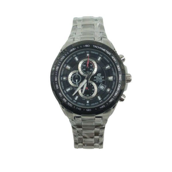 Casio Edifice Chronograph Black Dial Stainless Steel Men's Watch EF 539 - Image 5