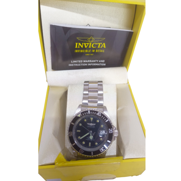 Invicta 8926OB Stainless Steel Pro-Diver Analog Black Dial Silver Strap Men's Watch 8926OB - Image 8