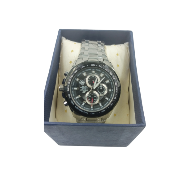 Casio Edifice Chronograph Black Dial Stainless Steel Men's Watch EF 539 - Image 3