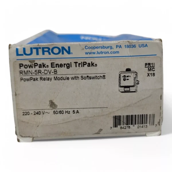 Lutron PowPak RMN-5R-DV-B-5A Wireless Relay Module With Softswitch - 220-240V - Image 4