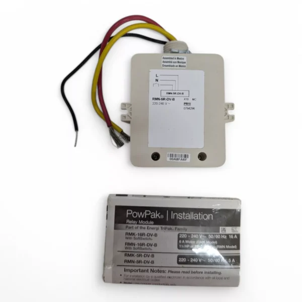 Lutron PowPak RMN-5R-DV-B-5A Wireless Relay Module With Softswitch - 220-240V - Image 6