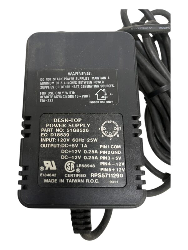 51G8526 Desk Top Replacement Power Supply Input 120V 60Hz 25W - Image 3