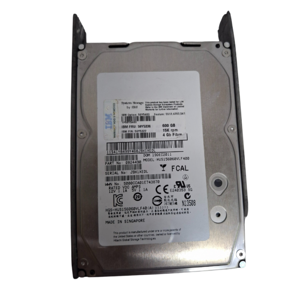 IBM 59Y5336 600GB 15K RPM 4GB Fibre HD Hard Drive P/N: 0B24490 MODEL: HUS156060VLF400 - Image 3