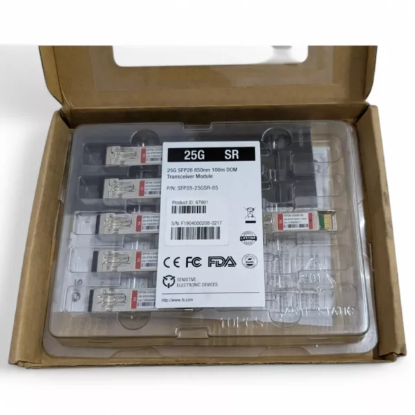 FS 25G SFP28-25GSR-85 850nm 100m DOM Duplex LC MMF SFP - Image 3