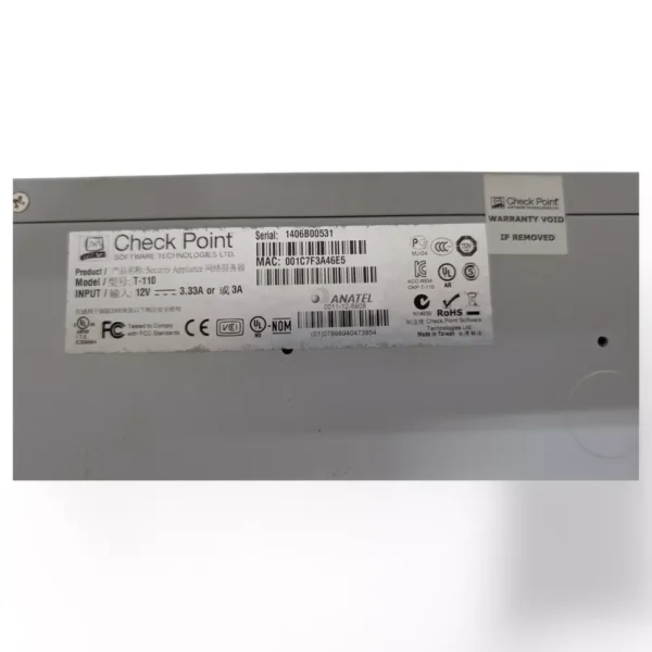 Check Point T-110 6-Port Gigabit Security Appliance Firewall ...
