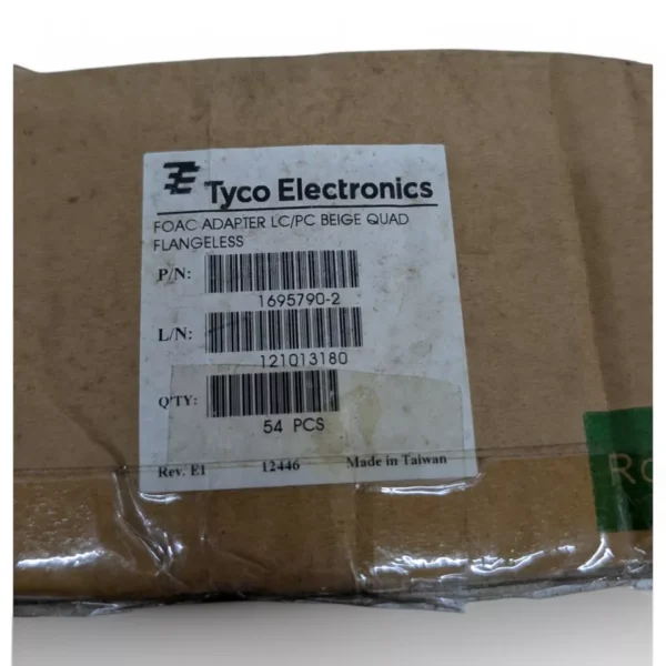 Tyco Electronics FOAC Adapter LC/PC Beige Quad Flangeless 1695790-2 (54 PCS) New - Image 4