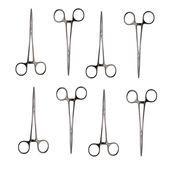 L.R.I Stainless Mosquito Hemostatic Scissors - Pack of 8 Pcs