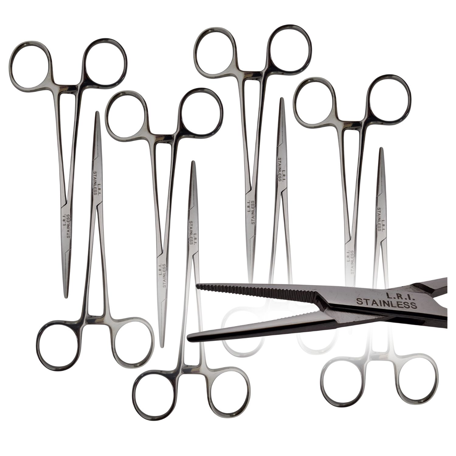 Gadgets Collection 8" Straight Hemostat Forceps – 2-Pack, Locking Clamps, Stainless Steel